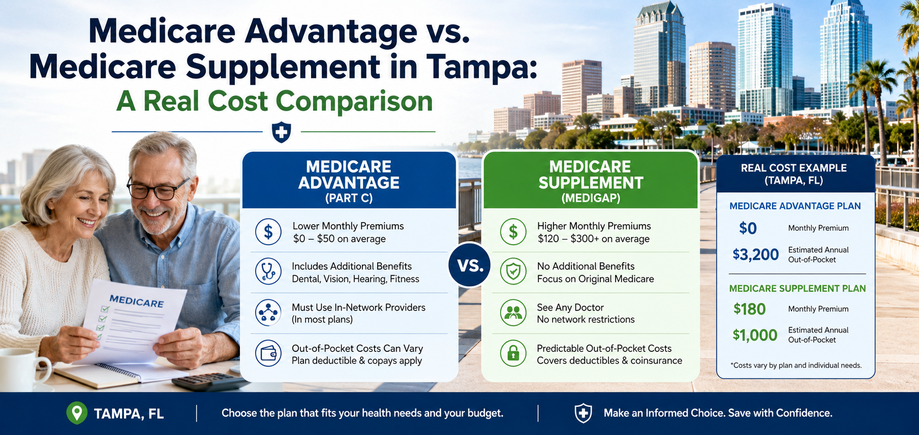 Medicare Advantage vs. Medicare Supplement in Tampa: A Real Cost Comparison